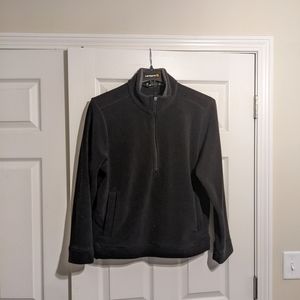 Eddie Bauer Woman's small Black 1/2 Zip Mock Neck Long Sleeve Fleece Jacket